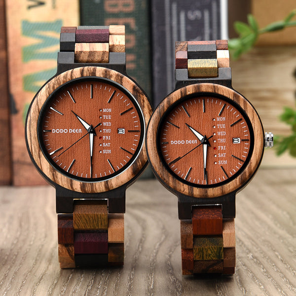 Wooden Couple Clock